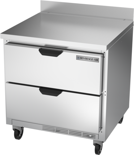 Beverage Air WTRD32AHC-2 32" 2 Drawer Worktop Refrigerator with Removable Backsplash | 7.2 Cu. Ft.