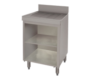 Advance Tabco CRD-2BM-X 24" x 21" Stainless Steel Free Standing Underbar Drainboard w/ 4" Splash & Mid-Shelf