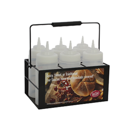 Tablecraft SBC6 Six 16 oz. Squeeze Bottle Holder