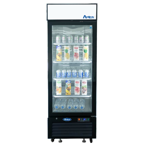 Atosa MCF8725GR 25" 1-Glass Door Black Merchandiser Refrigerator | 11.1 Cu. Ft.