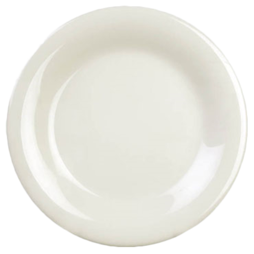 Thunder Group CR009V Ivory 9 1/4" Wide Rim Plate | Case of 12