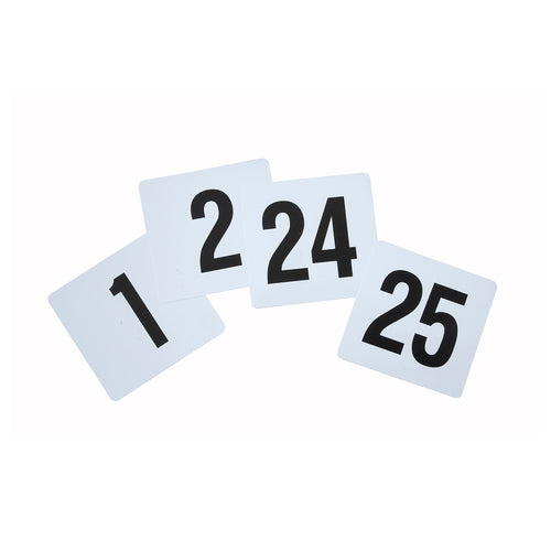 Winco TBN-25 Plastic Table Number Set | Case of 12
