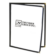 Thunder Group PLMENU-2BL Double Pocket Menu Cover w/ Black Trim