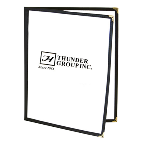 Thunder Group PLMENU-2BL Double Pocket Menu Cover w/ Black Trim