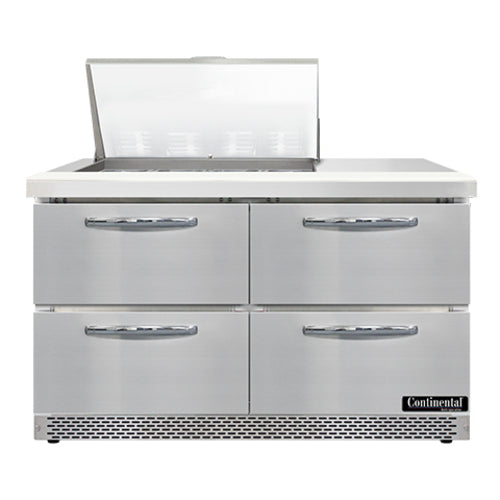 Continental Refrigerator SW48N12M-FB-D Refrigerated Counter, Mega Top Sandwich / Salad Unit