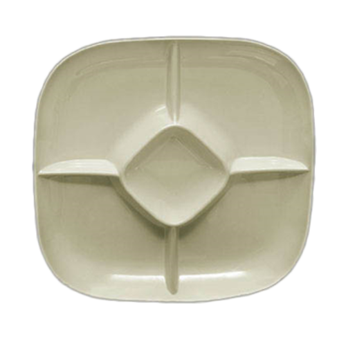 Thunder Group 15" x 15" Passion Pearl Melamine Chip & Dip Platter | Model No. PS1515V