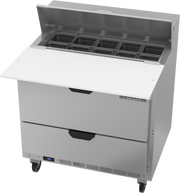Beverage Air SPED36HC-10C-2 36" 2 Drawer Refrigerated Sandwich Prep Table | 10.01 Cu. Ft.