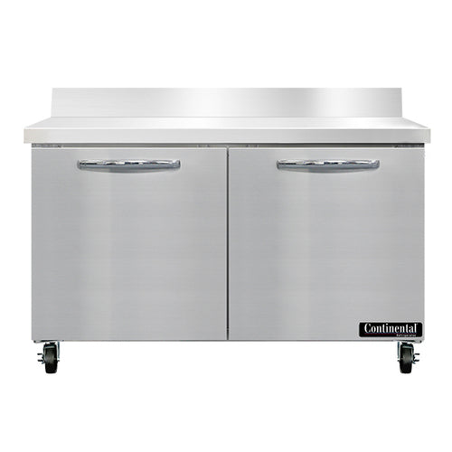 Continental SW48NBS 48" 2-Door Worktop Refrigerator | 13.4 Cu. Ft.