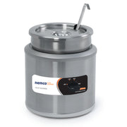 Nemco 6102A-ICL 7 Qt. Round Soup Warmer w/ Inset, Cover & Ladle