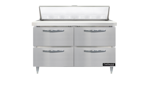 Continental Refrigerator D48N18M-D Refrigerated Counter, Mega Top Sandwich / Salad Unit