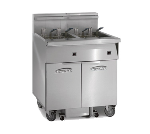 Imperial IFSSP675EC 117" Electric Space Saver Floor Deep Fryer | Computer Controls