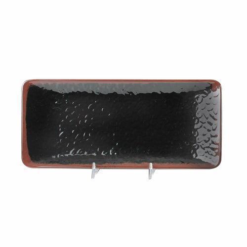 Thunder Group 2411TM Tenmoku 11 1/4" X 5" Rectangular Plate | Case of 12