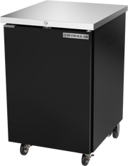 Beverage Air BB24HC-1-B 24" 1 Solid Door Black Back Bar Cooler | 7.66 Cu. Ft.