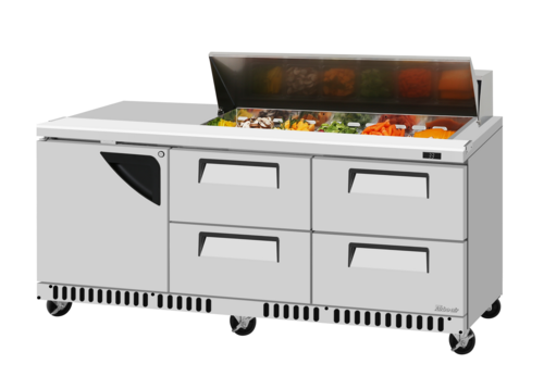 Turbo Air TST-72SD-12S-D4R(L)-FB-N(-LW) Sandwich / Salad Prep Table