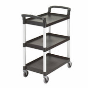 Cambro BC331KD 3-Shelf Open Side KD Service Cart | 300 lb. Capacity