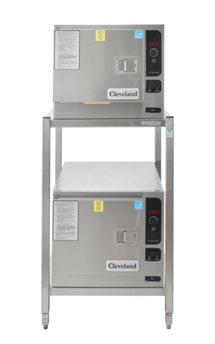 Cleveland SteamChef (2) 22CET33.1 Double Stack Electric Boilerless Convection Steamer | 6 Pan Capacity
