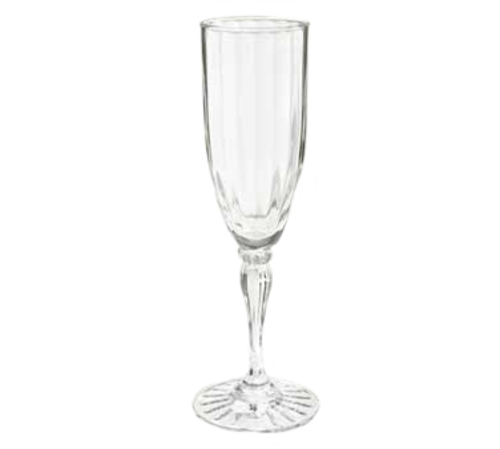 G.E.T. SW-1420-1-SAN-CL 6 oz. Plastic Fluted Champagne Glass | Case of 24