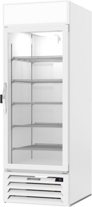 Beverage Air MMR23HC-1-W-IQ 27.25" 1 Swing Glass Door White Merchandiser Refrigerator w/ Electronic Lock | 23.32 Cu. Ft.