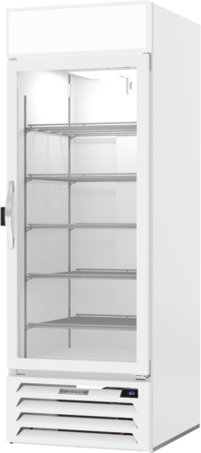 Beverage Air MMR23HC-1-W-IQ 27.25" 1 Swing Glass Door White Merchandiser Refrigerator w/ Electronic Lock | 23.32 Cu. Ft.