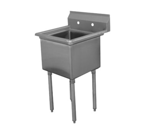 Advance Tabco FE-1-1620-X 26" x 21" 1-Compartment Fabricated Sink w/ No Drainboard