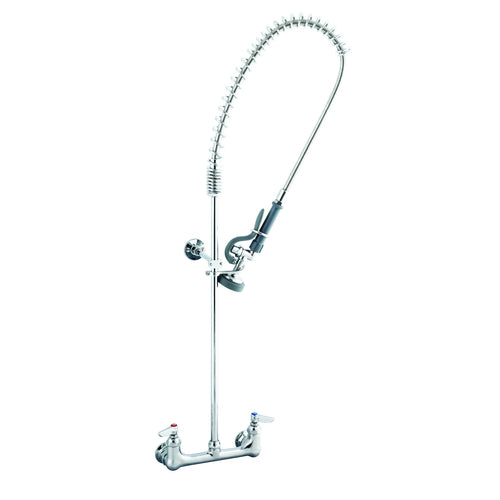 T&S Brass B-0133-B Easy Install 8" Center Wall Mount Prerinse Unit