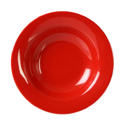 Thunder Group CR5077PR 7 3/4" Wide Rim Salad Bowl, Pure Red 8 oz. | Case of 12