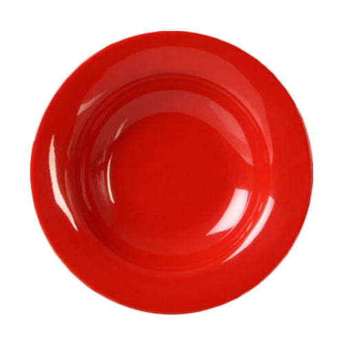 Thunder Group CR5077PR 7 3/4" Wide Rim Salad Bowl, Pure Red 8 oz. | Case of 12