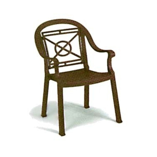 Grosfillex 46214037 Victoria Stacking  Outdoor Dining Armchair | Bronze