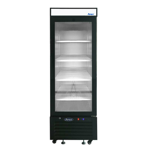 Atosa MCF8726GR 25" 1-Glass Door Black Merchandiser Refrigerator | 8.3 Cu. Ft.