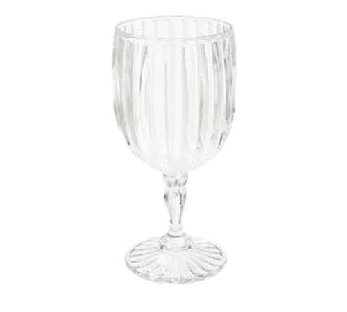 G.E.T. SW-1422-1-SAN-CL 8 oz. Plastic Fluted Wine Glass | Case of 24