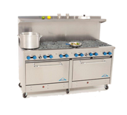 Comstock-Castle 2F330 72" Gas 12-Burner Range w/ (2) 31" Ovens | 384,000 BTU