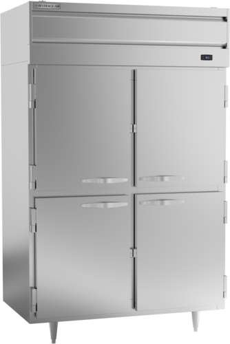 Beverage Air PR2HC-1AHS 52" 4 Solid Half Door Reach In Refrigerator | 44.57 Cu. Ft.