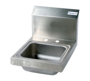 BK Resources BKHS-D-SS 4" Center Deck Mount Faucet Hole 9" x 9" Hand Sink
