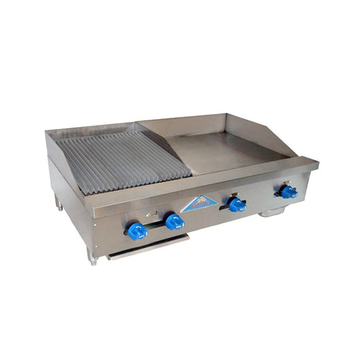 Comstock-Castle 3242-24-1.5RB 42" Countertop Gas Griddle & Charbroiler Combo | 90,000 BTU
