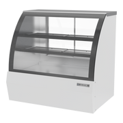 Beverage Air CDR4HC-1-W-D 49.25" White Curved Glass Dry Deli Case | 14 Cu. Ft.