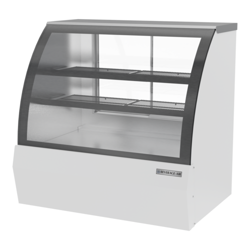 Beverage Air CDR4HC-1-W-D 49.25" White Curved Glass Dry Deli Case | 14 Cu. Ft.