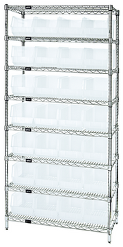 Quantum WR8-240CL Shelving Unit, Wire