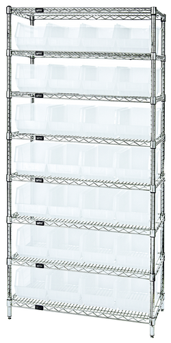 Quantum WR8-240CL Shelving Unit, Wire