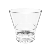 Thunder Group 8 oz. Stackable, Starburst Base, Clear Polycarbonate Rocks Glass | Model No. PLTHRG208C