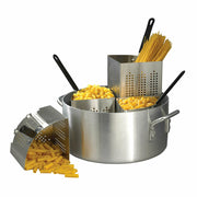 Winco APS-20 20 Qt. Pasta Cooker w/ 4 Stainless Steel Insets