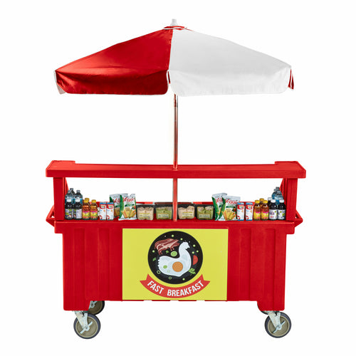Cambro CVC724 Camcruiser 4 Full Sized Well Vending Cart | 74-1/2" x 31-3/4"
