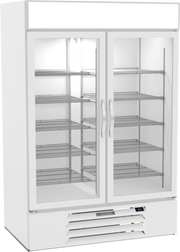 Beverage Air MMR49HC-1-B 52" 2 Swing Glass Door Black Merchandiser Refrigerator | 46.15 Cu. Ft.