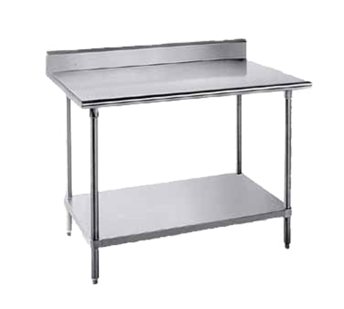Advance Tabco KSS-246 Stainless Steel Work Table w/ 5" Splash & Adjustable Undershelf | 72" x 24"
