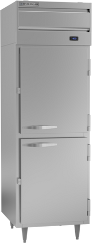 Beverage Air PF1HC-1AHS 26.5" 2 Solid Half Door Top Mount Reach-In Freezer | 21.01 Cu. Ft.
