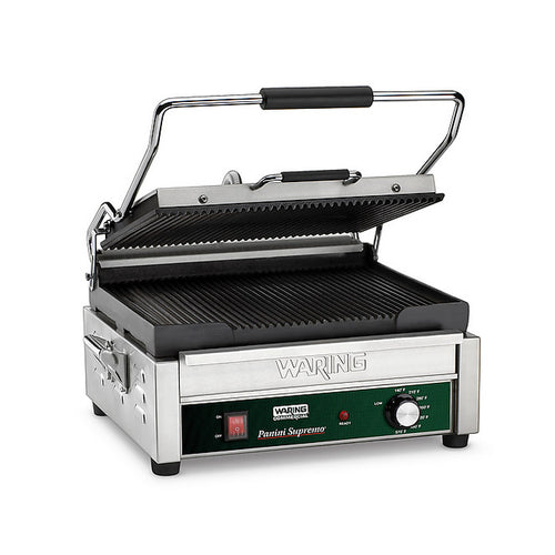 Waring WPG250B 14.5" Grooved Cast Iron Sandwich Grill