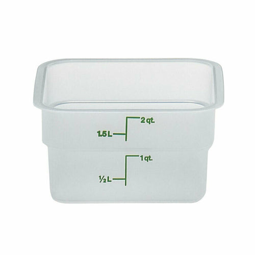 Cambro 2SFSPP190 CamSquare 2 qt. Graduated Square Food Container