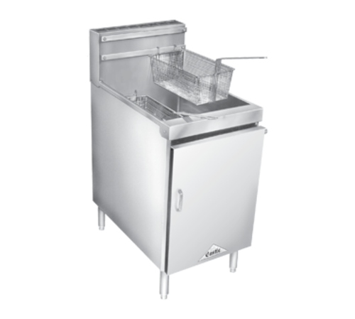 Comstock-Castle 18HF 68 lb. Floor Model Gas Fryer | 120,000 BTU
