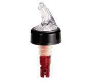 Tablecraft 4246A Proper Pour 1 oz. Clear Liquor Pourer w/ Red Dip Tube