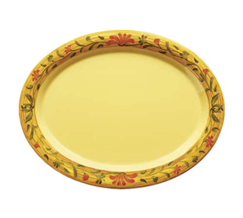 G.E.T. OP-120-VN Venetian 12" x 9" Oval Melamine Platter | Case of 12