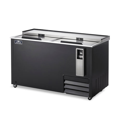Arctic Air AUB65R 64.5" Black Vinyl Bottle Cooler | 16.5/24 cases